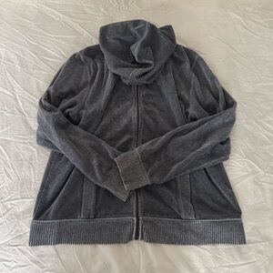 Velvet Zip Up Hoodie